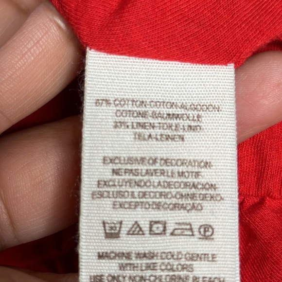 Free People Lita Floral Embroidered Bell Sleeve Blouse sz XS Red - Picture 5 of 6